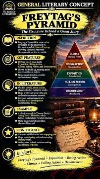 Freytag's Pyramid Explained | 5 Stages of Plot Structure in Literature #Shorts #therealmofliterature