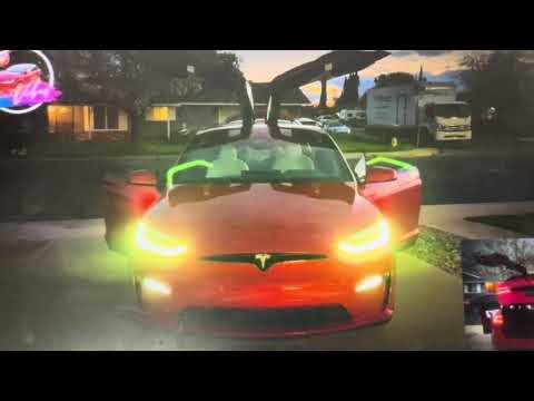 MUST SEE!!! Red Tesla model X flashes uncontrollably, explodes, then FAIL!!!