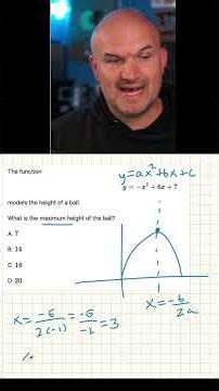 Can you find the height of the ball? #short #quadratics #gedmath
