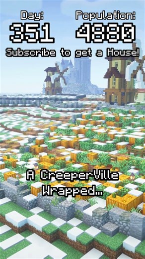 Fireworks in the Town! - CreeperVille - Minecraft #minecraft #minecraftshort