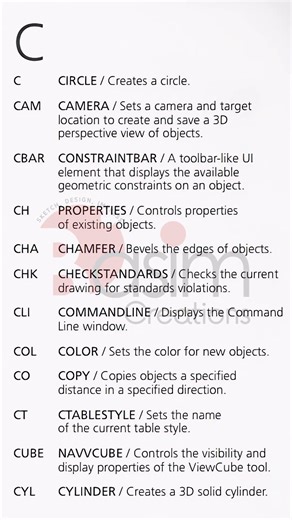 AutoCAD commands starting with C |Basim Creations #autocad #cadtutorial #drafting