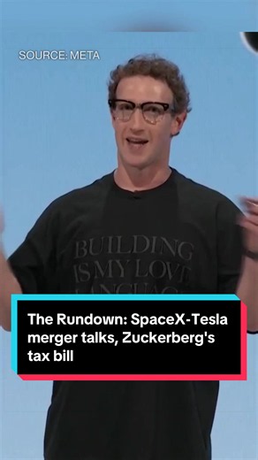Ed Ludlow has The Rundown on this week’s biggest tech stories, from a potential SpaceX-Tesla merger to Meta’s solution for Mark Zuckerberg’s potential multibillion-dollar tax bill, and the growing battle of the AI agents. #tech #business #news