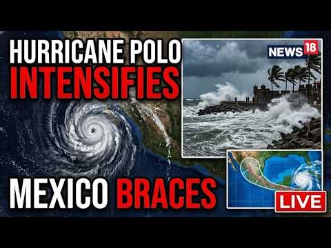 Hurricane Polo LIVE: Category 4 Storm Near Mexico, Major Rain Threat | Flooding & Surf Threat | N18G