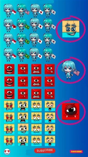 Find The ODD Gugugaga Pengiun and Miku 45 #countryballs #emojichallenge