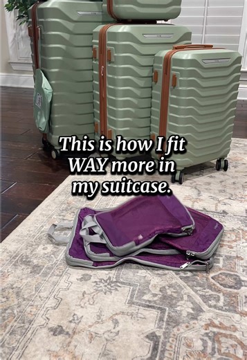 Packing cubes are hands down my favorite travel hack ✈️ These compression packing cubes help me fit more in my luggage while keeping everything organized and easy to find. No more digging through my suitcase at the airport or living out of messy piles on vacation. They maximize suitcase space, separate outfits, and make packing and unpacking so much faster. Perfect for carry on travel, family trips, weekend getaways, and overpackers who need extra room without paying for another checked bag. If 