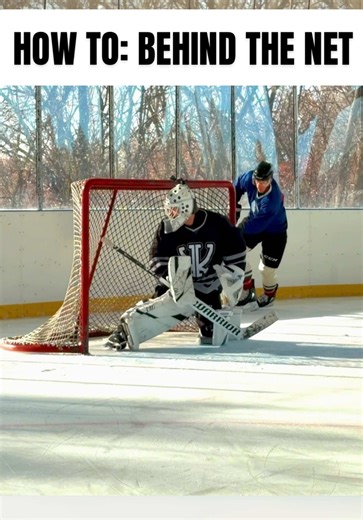 How to play puck behind the net #hockey #goalie