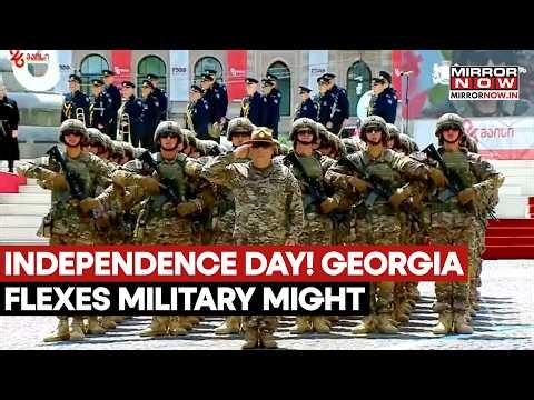 Georgia Marks Independence Day By Flexing Military & Air Power | Oppn Fury Boils Over In Tbilisi