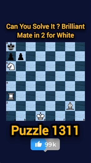 Can You Solve It ? Brilliant Mate in 2 for White #chess #shorts