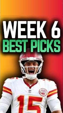 Week 6 NFL Best Picks 🔥 #nfl #football #chiefs #mahomes #panthers #texans #jaguars #bears #dabears