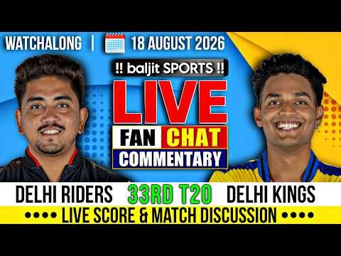 🔴 EDR vs CDK | East Delhi Riders vs Central Delhi Kings | 33rd T20 | Live Score & Fan Commentary