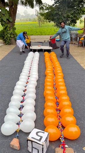 White Balloon Vs Orange Balloon Pop Challenge Gone Viral | Chiku Challenge