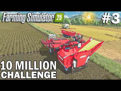 NEW HORIZON! + HUGE UPGRADES! | 10 Million CHALLENGE #3 | Farming Simulator 25