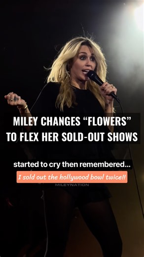 Miley Cyrus Changes “Flowers” Lyrics After Selling Out the Hollywood Bowl Twice 😭🔥 | #shorts