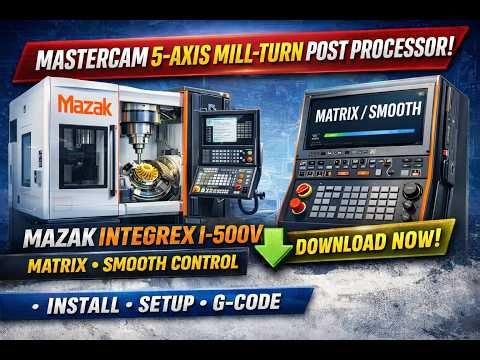 Mazak MATRIX / SMOOTH Mastercam Post Processor | Integrex i-500V 5-Axis Mill-Turn Installation Guide