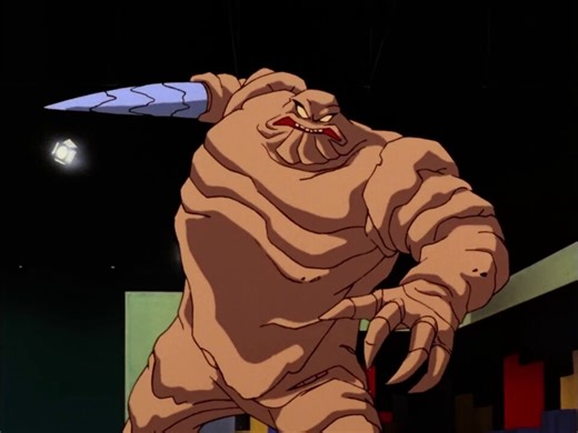 Batman vs. Clayface in Batman: The Animated Series.