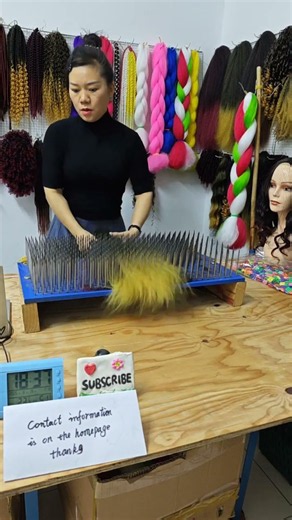 Synthetic wig making, pre-processing: color mixing. Wig making skills. Handmade. #wigs #hairstyle