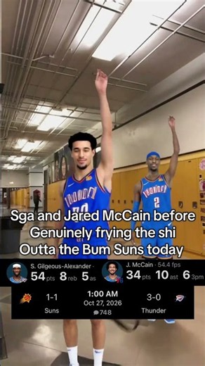 Sga and Jared Mccain vs Suns 😭