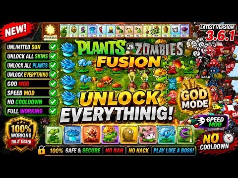 Pvz Fusion Mod Menu 3.6.1 English || No password | No key