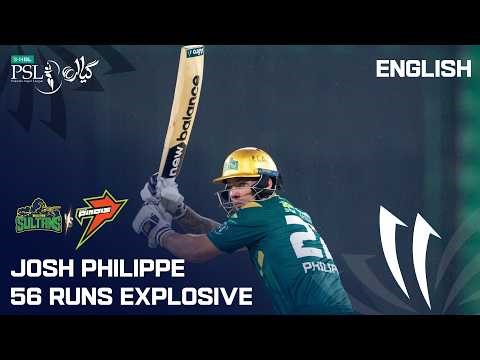 Josh Philippe 56 Runs Explosive Batting Show! | Multan vs Rawalpindiz | English | M14 | MZB1U