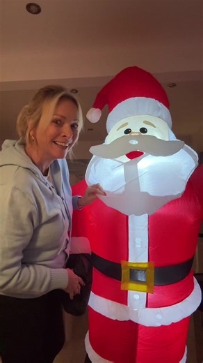 LED light up 6ft Santa 🎅for indoor or outdoor use from @Utopia Kingdom #santa #decorations #garden #lightupsanta #fatherchristmas