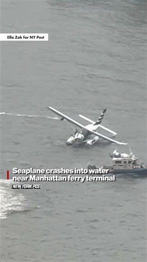Harrowing Video Captures Moment Inside Seaplane As It Crashes Into NYC’s East River #shorts