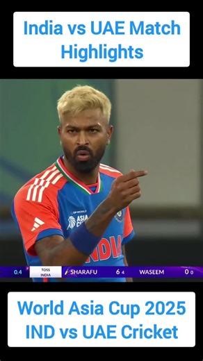 India vs UAE | Asia Cup 2025 Highlights 🔥 IND vs UAE | Amazing Cricket Match #shorts