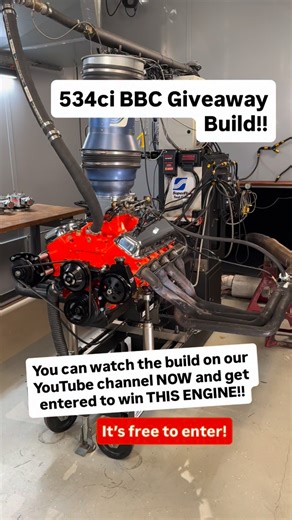 NEW VIDEO! The full build of our 534ci Big Block Chevy Giveaway Engine that we built with @uempistons is live now on the @enginepowertv YouTube channel! Go check out this awesome bullet that you could win for your ride. We show you the entire build and dyno session, and it’s free to enter to win! Go check out the latest episode and get entered in the Giveaway!! #enginepower #horsepower #dynotune #dyno #bigblockchevy | Engine Power