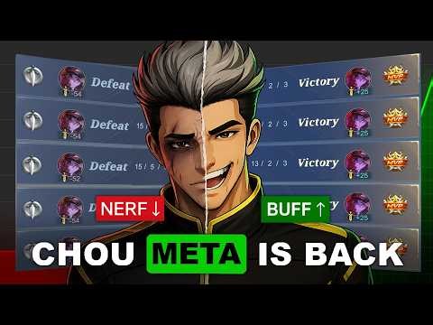 I ABUSED THIS NEWLY BUFFED CHOU WITH MY NEW ONE SHOT BUILD AND BROKE THE RANK SYSTEM - MLBB