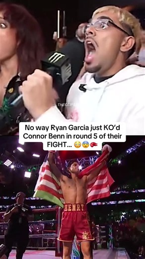 No way Ryan Garcia just KO’d Connor Benn in round 5 of their FIGHT… 😳😨🥊 #ryangarcia #connorbenn #boxing