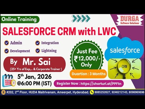 SALESFORCE CRM with LWC Online Training @ DURGASOFT