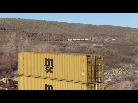 BNSF's Seligman Sub in 4k from Crozier to Yucca, AZ - 4 meets, 2 manifests and intermodals