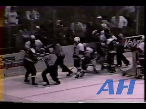 IHL Feb. 5, 1991 San Diego Gulls v Kalamazoo Wings (R) Dean Morton v Larry DePalma (R)
