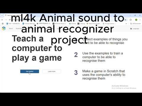 Animal sound to animal recognizer machine learning for kids