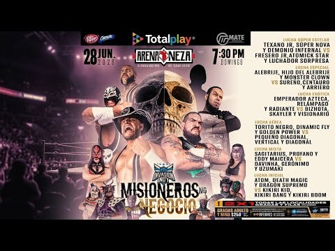 Emperador Azteca, Radiante y Asmodeo vs Bizhota, Skayler y Visionario ARENA NEZA