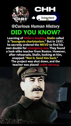 "Double": Why Stalin Rejected His "Second Self" #ww2 #shorts