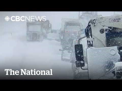Snowstorm traps 300 drivers overnight on Alberta highway