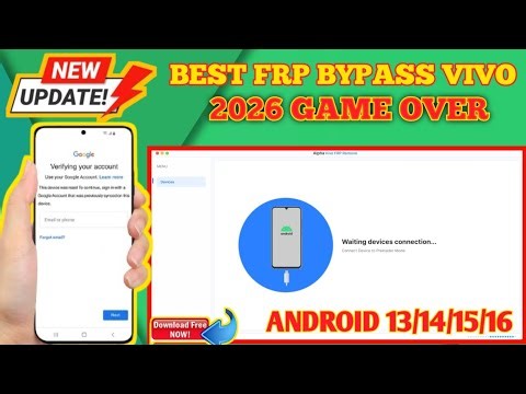 All VIVO [2026]Frp Bypass Android 15/16 New FRP Tool, Google Account Remove | FRP Unlock | PMT