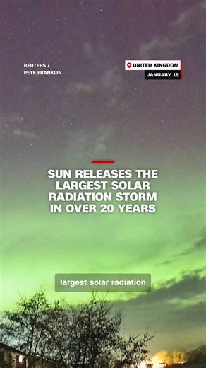 The sun released its largest solar radiation storm in more than 20 years, casting auroras visible in parts of North America and Europe. CNN's Isabel Rosales reports. Read more: https://cnn.it/3ZmWwM1 | CNN International