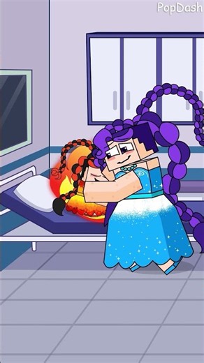 Ice Mom And Baby Lily Froze The Lake… But Ivy’s Fire Caused DISASTER! #minecraft #shorts