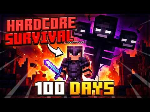 J'AI SURVECU 100 JOURS en Hardcore sur Minecraft ! (Une Erreur = Fin de survie)