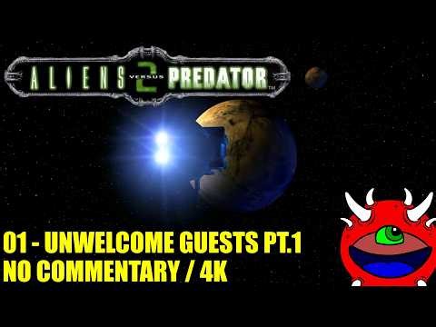 Aliens VS Predator 2 Gameplay - 01 Unwelcome Guests Pt.1 - 4K No Commentary