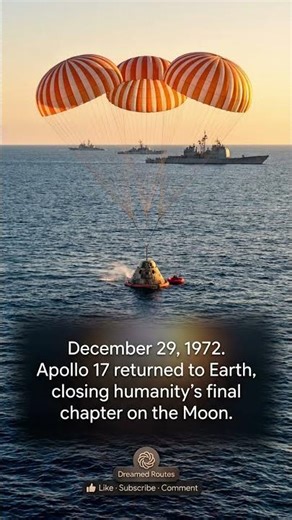 Apollo 17 Returns to Earth (1972) | The Last Moon Mission #history #facts