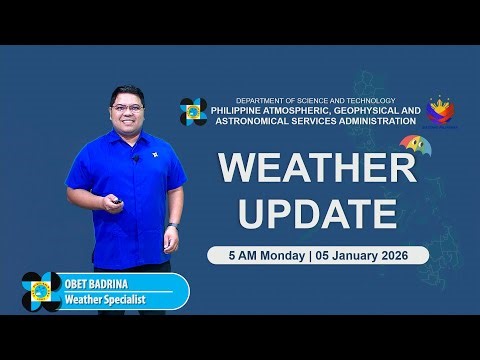 Public Weather Forecast issued at 5PM | January 5, 2026 - Monday