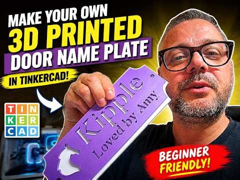 Make Your Own 3D Printed Door Name Plate in Tinkercad! (Beginner Friendly)