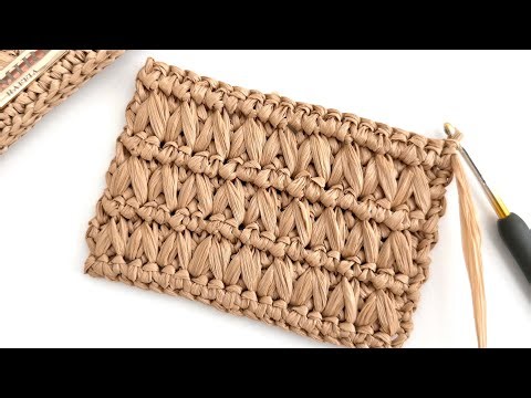 How to Crochet a Beautifully Textured Panel with Raffia | Stitch Tutorial