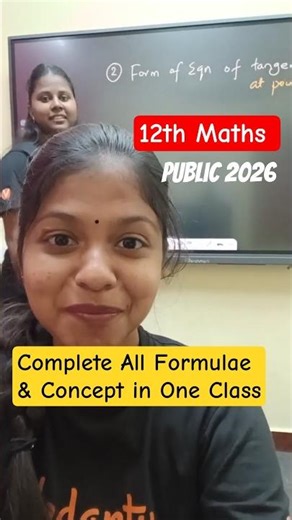 12th Maths Public All Formula All Concept Recall Class Miss Panaadheenga 💥