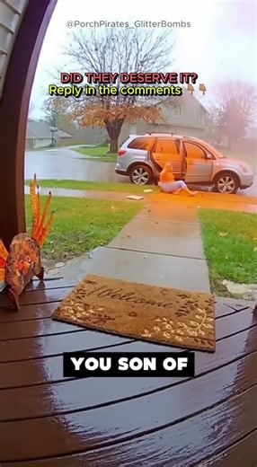 Stupid Karen gets Hit With Glitter Bomb Trap! Porch Pirate Chose Wrong House!