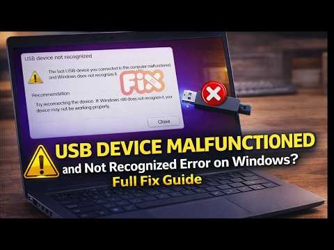 Fix USB Devices Not Recognized or “Device Malfunctioned Error in Windows 11 100% Working Fix