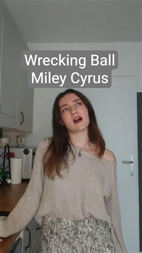 "Wrecking Ball" by Miley Cyrus. New Cover !⛓️ #mileycyrus #wreckingball #viral #explorepage