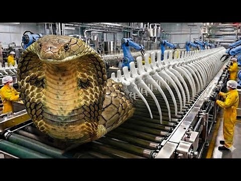 Inside the Modern Cobra Skeletons Factory: From Raw Skeletons to Medicine Capsules (Full Process)